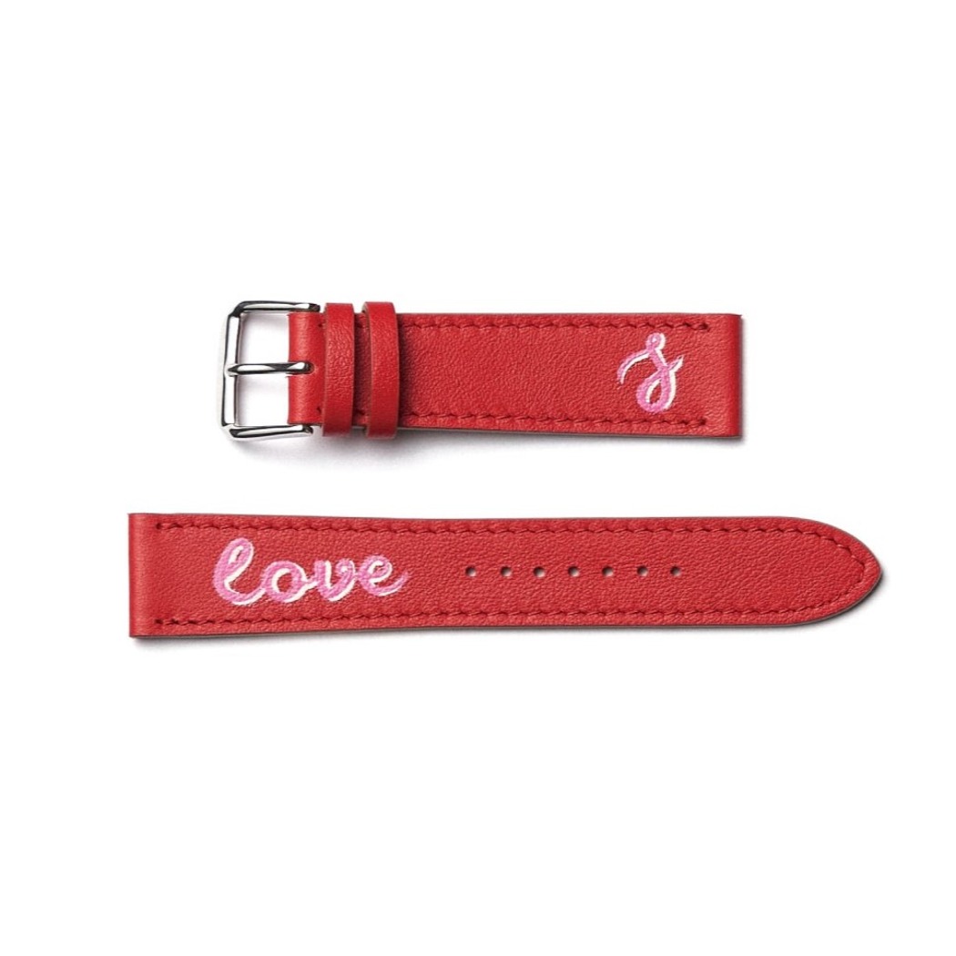 The &quot;LOVE&quot; watch strap [RED]