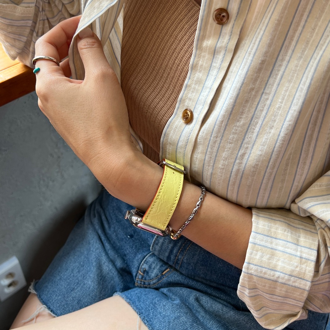 Glass watch strap [Custard Yellow]